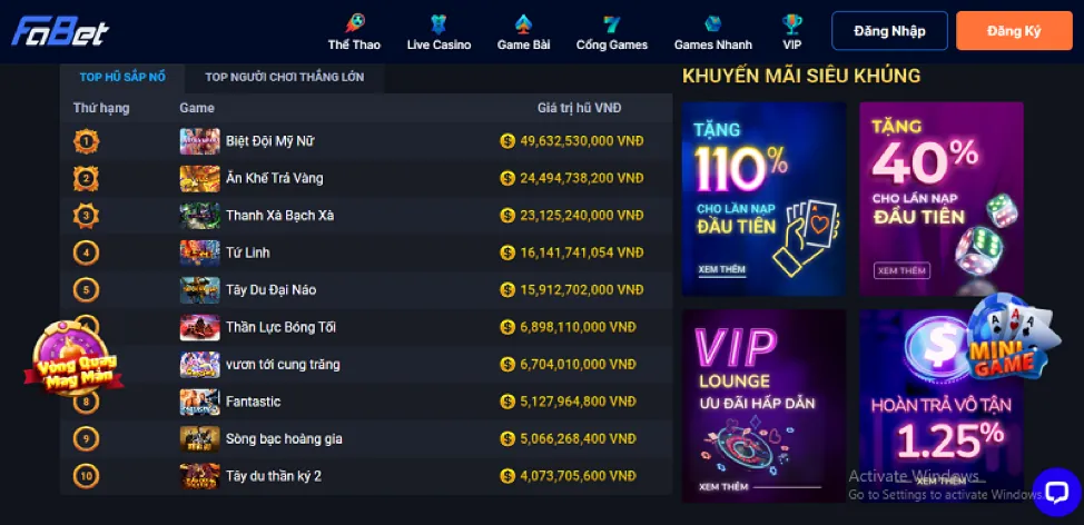 Cá cược trực tiếp với tỷ lệ cược tốt nhất
